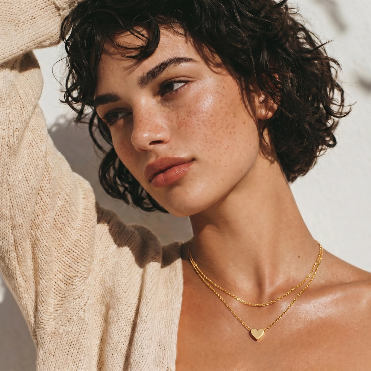 Collar de Corazón en Capas